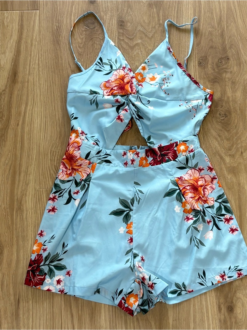 Boutique Floral Cutout Romper – Size Medium